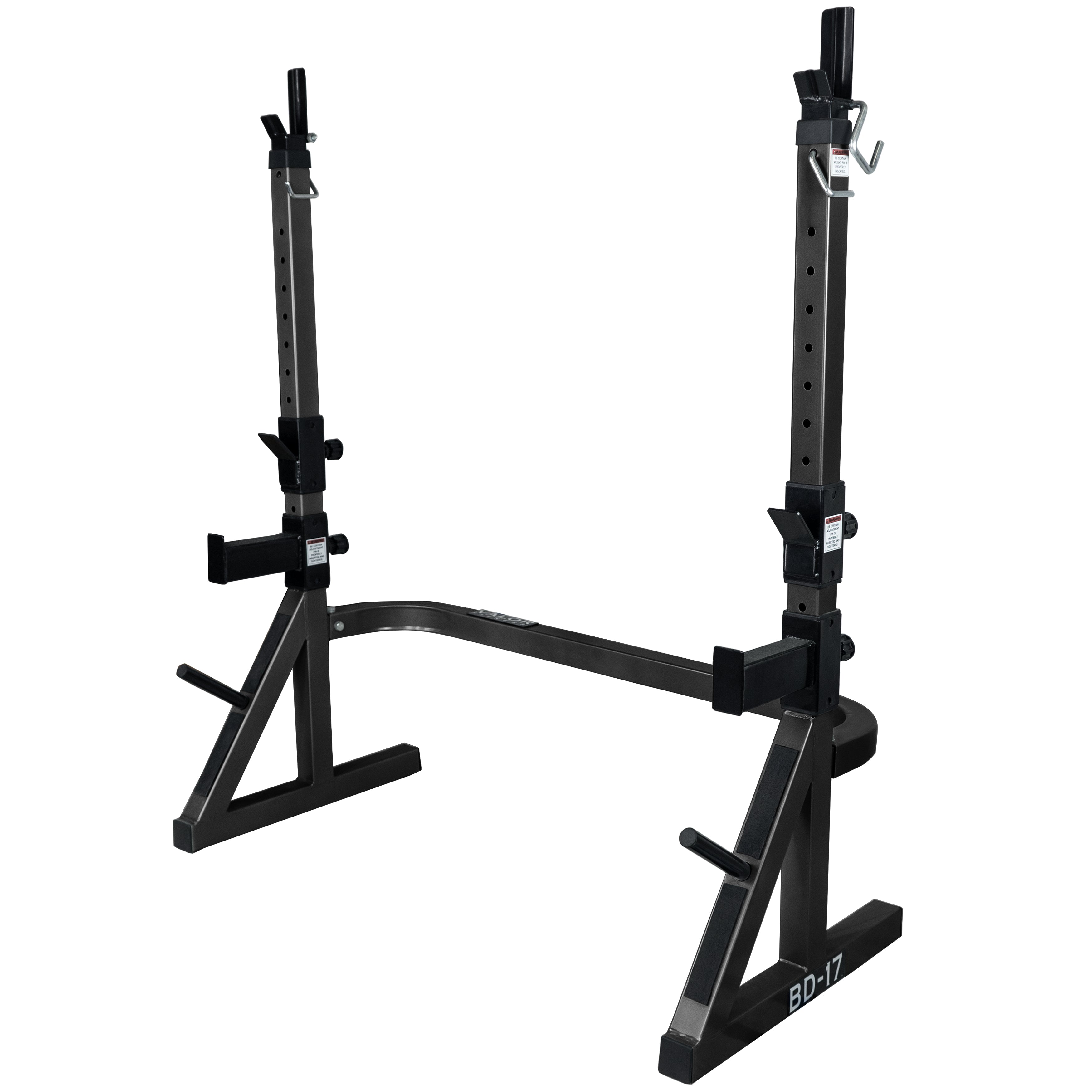 Squat & Bench Press Stand w/ Plate Storage & Bar Catch