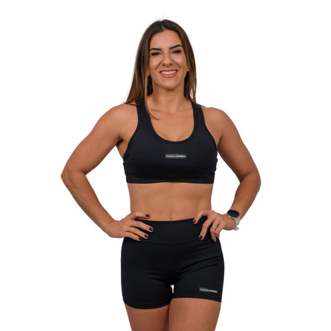 SHORTS BUTT-LIFT BLACK W/ LABEL
