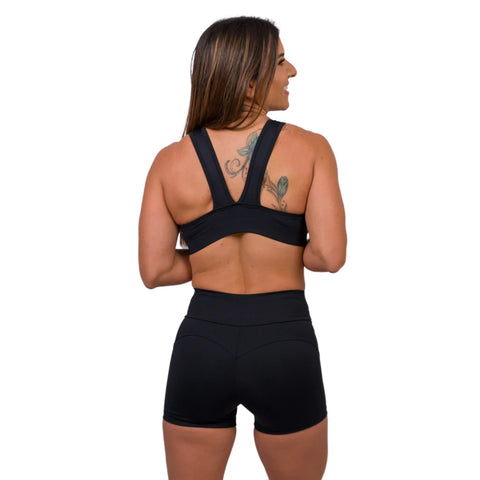 SHORTS BUTT-LIFT BLACK W/ LABEL