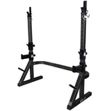 Squat & Bench Press Stand w/ Plate Storage & Bar Catch