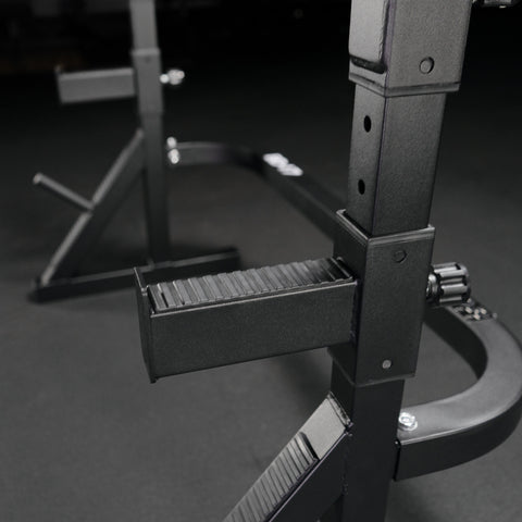 Squat & Bench Press Stand w/ Plate Storage & Bar Catch