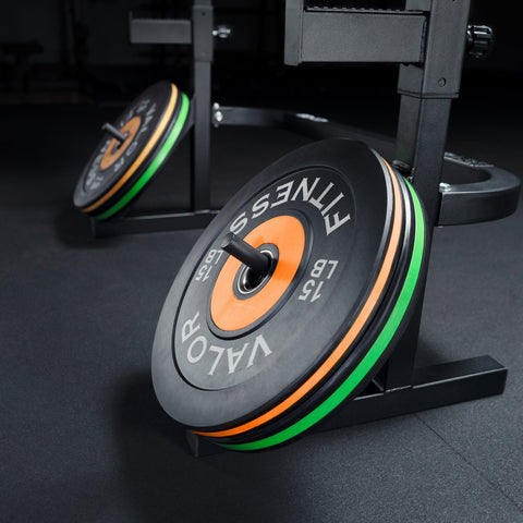 Squat & Bench Press Stand w/ Plate Storage & Bar Catch