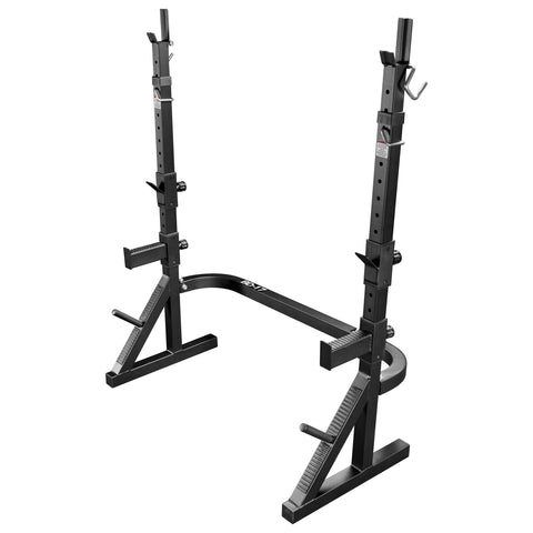 Squat & Bench Press Stand w/ Plate Storage & Bar Catch