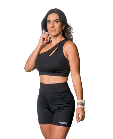 SPORT BRA DROP BLACKOUT BLACK