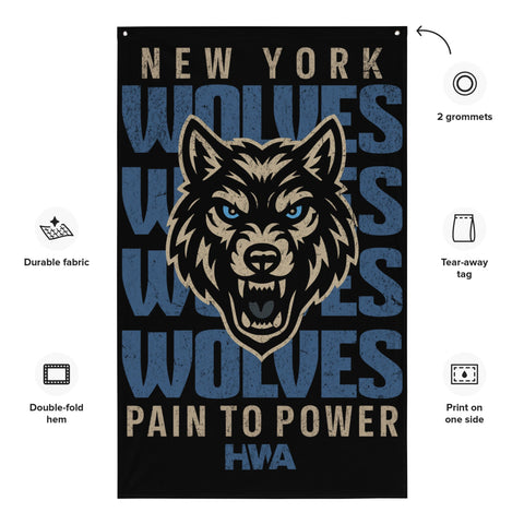 NY Wolves x HWA | PAIN TO POWER FLAG