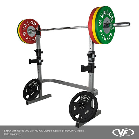 Squat & Bench Press Stand w/ Plate Storage & Bar Catch