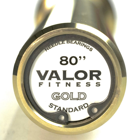 Gold Coated Needle Bearing Barbell 80" 25mm
