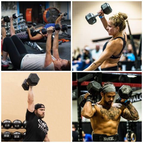 Rubber Coated Hex Dumbbells (3-70lbs)