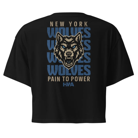 PAIN TO POWER CROP TEE | NY WOLVES x HWA
