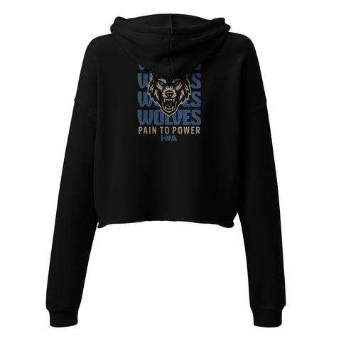 PAIN TO POWER CROP HOODIE | NY WOLVES x HWA